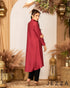 Satin-Blend Long Sleeve Midi Top 63351
